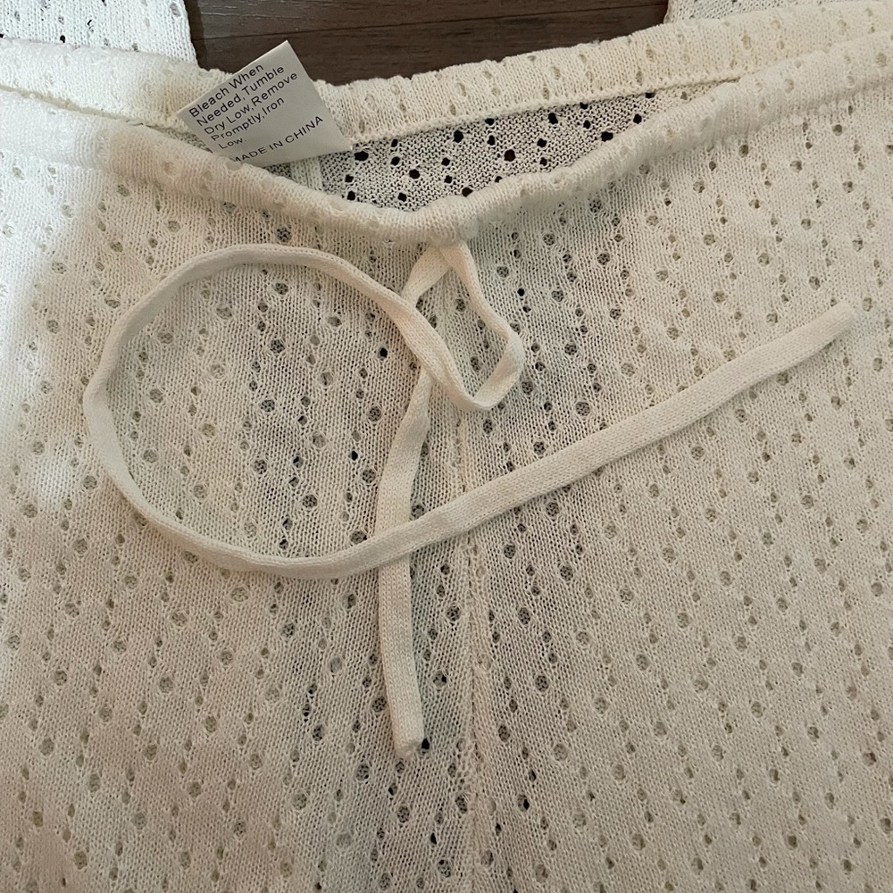 Open-Front Drawstring Waist Knit Pants - Picture 3 of 5